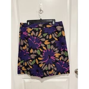 Boden purple leaf 16R skirt lined 36x 23 lined 100% cotton Professional